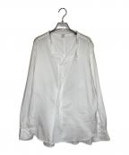 Y'sワイズ）の古着「THIN COTTON TWILL FRINGE COLLAR BLOUSE」｜ホワイト