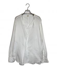 Y's（ワイズ）の古着「THIN COTTON TWILL FRINGE COLLAR BLOUSE」｜ホワイト
