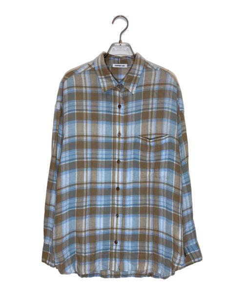 EVERYDAY I LIKE.（エヴリデイ アイ ライク）EVERYDAY I LIKE. (エヴリデイ アイ ライク) Vi/Li Check Wash シャツ ブルー×ブラウン サイズ:SIZE Freeの古着・服飾アイテム