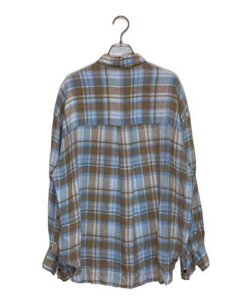 EVERYDAY I LIKE.（エヴリデイ アイ ライク）EVERYDAY I LIKE. (エヴリデイ アイ ライク) Vi/Li Check Wash シャツ ブルー×ブラウン サイズ:SIZE Freeの古着・服飾アイテム