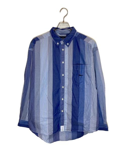 DESCENDANT（ディセンダント）DESCENDANT (ディセンダント) ストライプシャツ ブルー サイズ:SIZE 2の古着・服飾アイテム