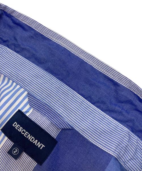 DESCENDANT（ディセンダント）DESCENDANT (ディセンダント) ストライプシャツ ブルー サイズ:SIZE 2の古着・服飾アイテム