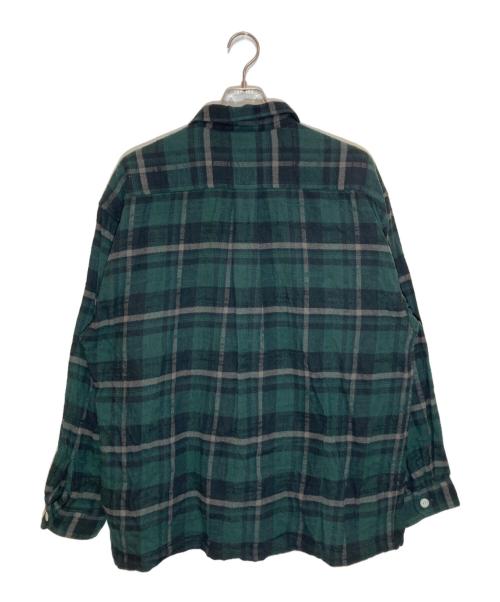 DESCENDANT（ディセンダント）DESCENDANT (ディセンダント) ネルシャツ ブラック×グリーン サイズ:SIZE 3の古着・服飾アイテム