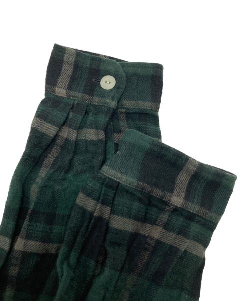 DESCENDANT（ディセンダント）DESCENDANT (ディセンダント) ネルシャツ ブラック×グリーン サイズ:SIZE 3の古着・服飾アイテム