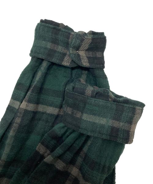 DESCENDANT（ディセンダント）DESCENDANT (ディセンダント) ネルシャツ ブラック×グリーン サイズ:SIZE 3の古着・服飾アイテム