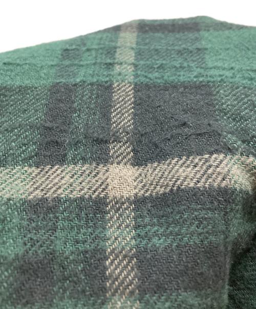 DESCENDANT（ディセンダント）DESCENDANT (ディセンダント) ネルシャツ ブラック×グリーン サイズ:SIZE 3の古着・服飾アイテム