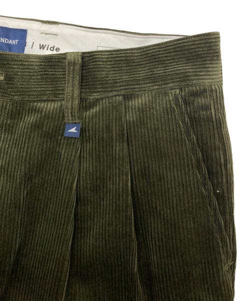 DESCENDANT（ディセンダント）DESCENDANT (ディセンダント) DC-3 CORDUROY TROUSERS オリーブ サイズ:SIZE 3の古着・服飾アイテム