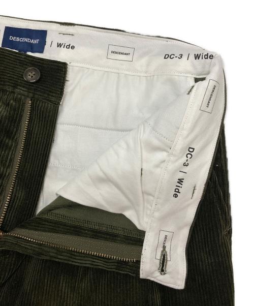 DESCENDANT（ディセンダント）DESCENDANT (ディセンダント) DC-3 CORDUROY TROUSERS オリーブ サイズ:SIZE 3の古着・服飾アイテム