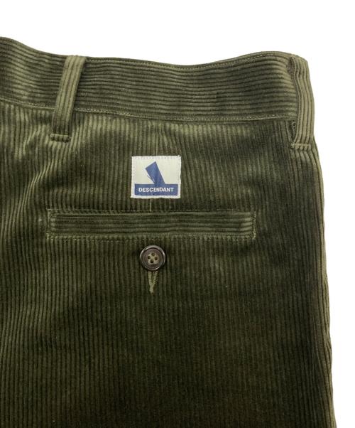 DESCENDANT（ディセンダント）DESCENDANT (ディセンダント) DC-3 CORDUROY TROUSERS オリーブ サイズ:SIZE 3の古着・服飾アイテム