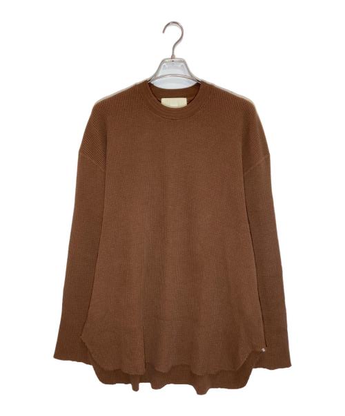 INNAT（インアット）INNAT (インアット) WAFFLE LS TEE ブラウン サイズ:SIZE 2の古着・服飾アイテム