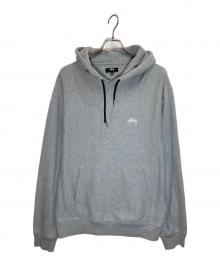 stussy（ステューシー）の古着「裏起毛ロゴ刺繍パーカー」｜グレー
