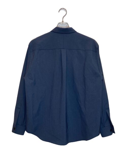 UNITED ARROWS（ユナイテッドアローズ）UNITED ARROWS (ユナイテッドアローズ) ウールトロピカル ジップ レギュラーカラーシャツ ネイビー サイズ:SIZE S 未使用品の古着・服飾アイテム
