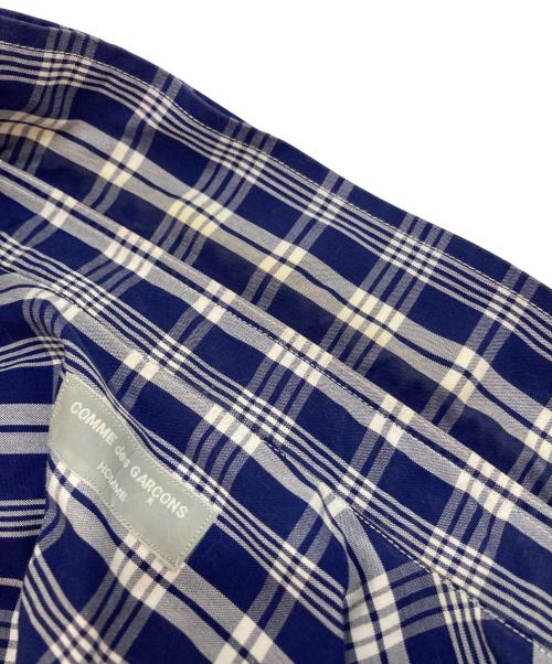 COMME des GARCONS HOMME（コムデギャルソン オム）COMME des GARCONS HOMME (コムデギャルソン オム) チェックシャツ ネイビー×ホワイト サイズ:-の古着・服飾アイテム