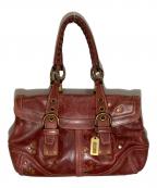 COACHコーチ）の古着「ソーホースタッズレザートートバッグ」｜ワインレッド