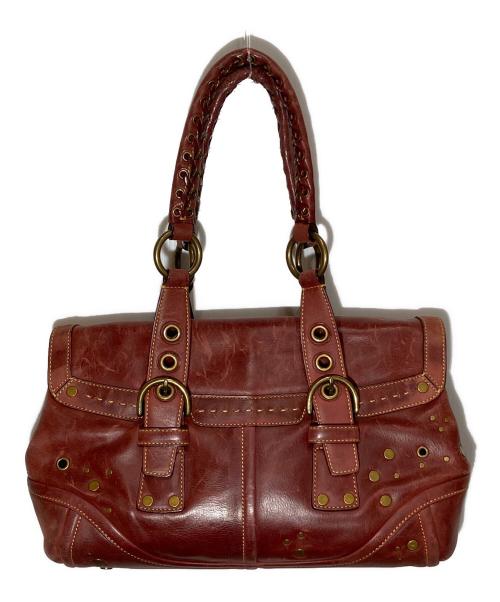 COACH（コーチ）COACH (コーチ) ソーホースタッズレザートートバッグ ワインレッド サイズ:-の古着・服飾アイテム