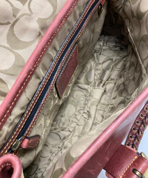 COACH（コーチ）COACH (コーチ) ソーホースタッズレザートートバッグ ワインレッド サイズ:-の古着・服飾アイテム