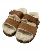 UGGアグ）の古着「Greenport Strap Slide」｜ベージュ×ブラウン