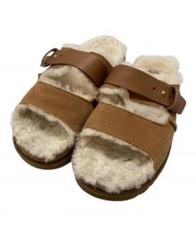 UGG（アグ）の古着「Greenport Strap Slide」｜ベージュ×ブラウン