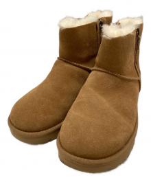 UGG（アグ）の古着「Classic Mini Double Zip」｜ベージュ×ブラウン