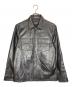 AVIREX（アヴィレックス）の古着「SHEEPSKIN LEATHER CPO SHIRT」｜ブラック