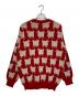 Michael Stossel (ミヒャエル・シュテッセル) シープ柄ウールニット レッド サイズ:XL：6000円