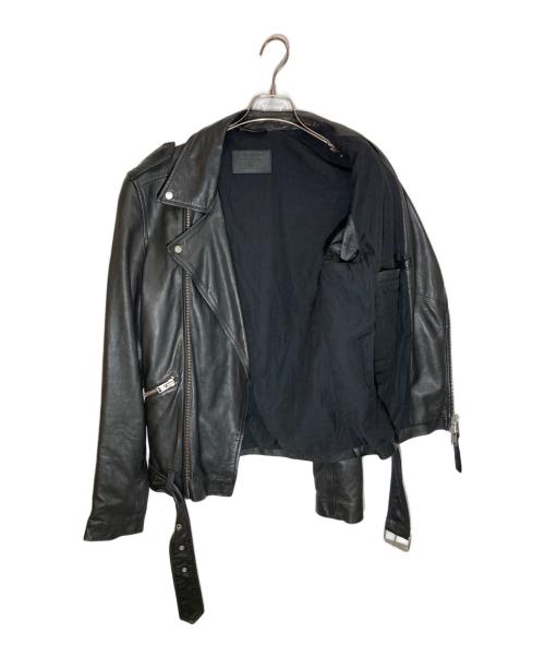 ALL SAINTS（オールセインツ）ALL SAINTS (オールセインツ) シープスキン ダブルライダースジャケット ブラック サイズ:SIZE Sの古着・服飾アイテム