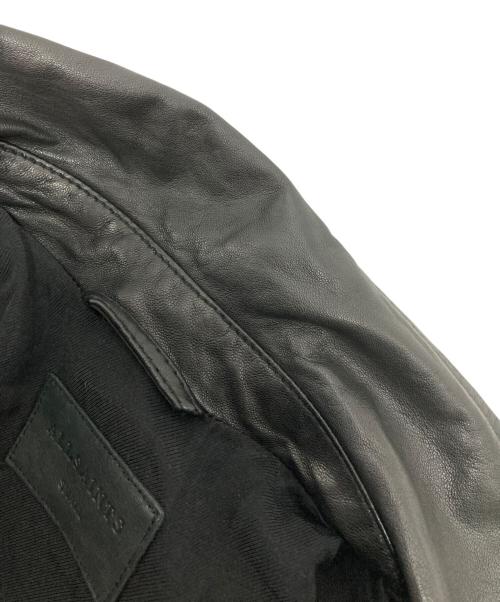 ALL SAINTS（オールセインツ）ALL SAINTS (オールセインツ) シープスキン ダブルライダースジャケット ブラック サイズ:SIZE Sの古着・服飾アイテム