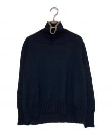 MHL（マーガレットハウエル）の古着「リネンウールロールネックニット」｜ブラック