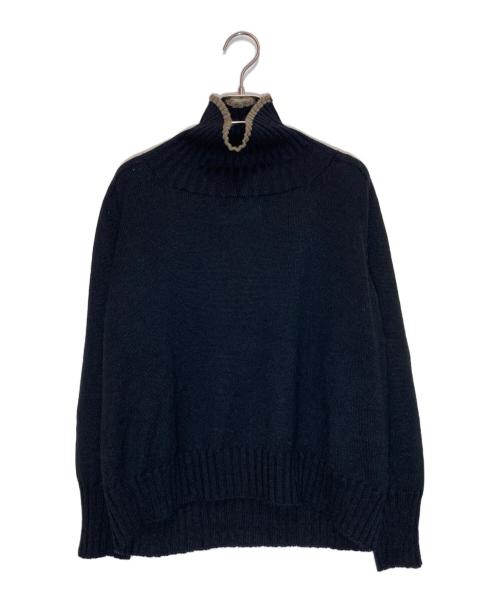 MHL（マーガレットハウエル）MHL (マーガレットハウエル) リネンウールロールネックニット ブラック サイズ:SIZE 2の古着・服飾アイテム