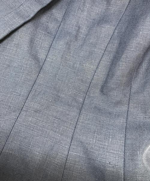 CHANEL（シャネル）CHANEL (シャネル) 金釦リネンテーラードジャケット ネイビー サイズ:SIZE 34の古着・服飾アイテム