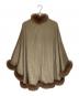 SAGA FURS (サガファーズ) フォックスファーカシミヤポンチョ ブラウン サイズ:MLサイズ：20000円