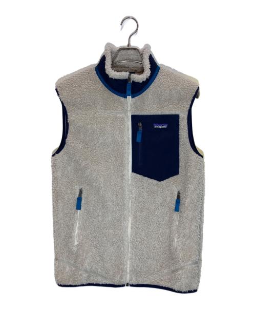 Patagonia（パタゴニア）Patagonia (パタゴニア) メンズ・クラシック・レトロX・ベスト ベージュ×ネイビー サイズ:SIZE Mの古着・服飾アイテム
