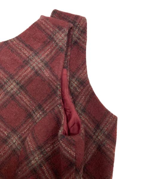darich（ダーリッチ）Darich (ダーリッチ) タータンチェックノースリミニワンピース ボルドー サイズ:SIZE Freeの古着・服飾アイテム