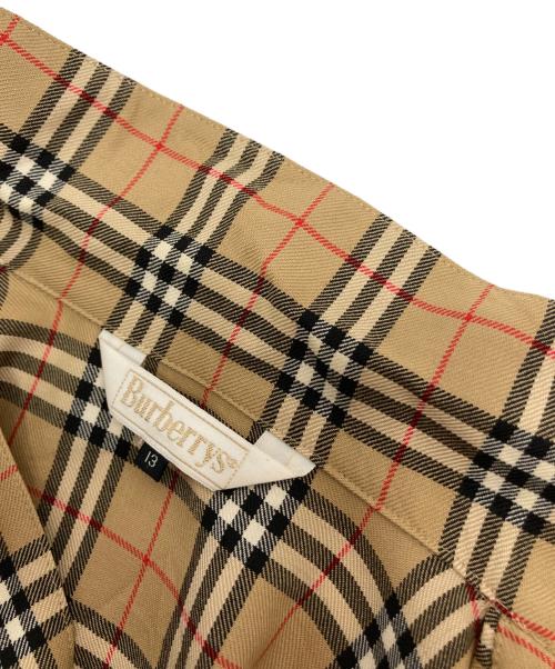 Burberry's（バーバリーズ）Burberry's (バーバリーズ) ノバチェックウールシャツ ベージュ サイズ:SIZE 13の古着・服飾アイテム