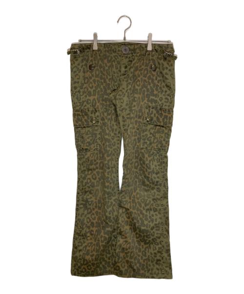 Hysteric Glamour（ヒステリックグラマー）Hysteric Glamour (ヒステリックグラマー) レオパードフレアカーゴパンツ オリーブ サイズ:Ⅿの古着・服飾アイテム