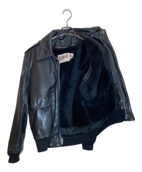 Schott（ショット）Schott (ショット) G-1フライトジャケット ブラック サイズ:SIZE M (38)の古着・服飾アイテム