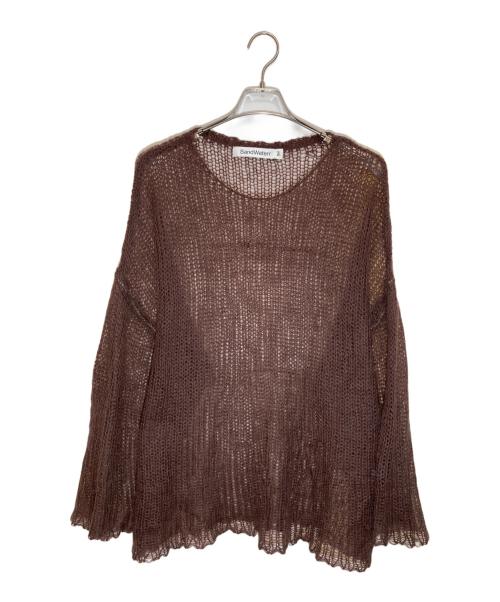 SandWaterr（サンドウォーター）SANDWATERR (サンドウォーター) RESEARCHED BOAT NECK SWEATER ブラウン サイズ:SIZE 2の古着・服飾アイテム