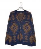 PENDLETONペンドルトン）の古着「ニットカーディガン」｜ネイビー×ブラウン