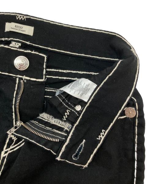 TRUE RELIGION（トゥルー レリジョン）TRUE RELIGION (トゥルー レリジョン) RICKY Relaxed Straight ブラック サイズ:SIZE 34の古着・服飾アイテム