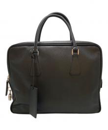 PRADA（プラダ）の古着「サフィアーノレザーブリーフケース」｜ブラック