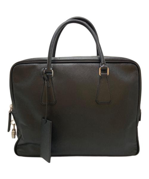 PRADA（プラダ）PRADA (プラダ) サフィアーノレザーブリーフケース ブラック サイズ:-の古着・服飾アイテム
