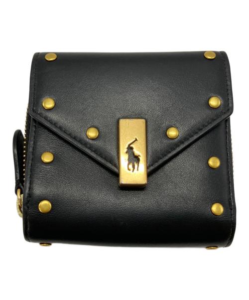 POLO RALPH LAUREN（ポロ・ラルフローレン）POLO RALPH LAUREN (ポロ・ラルフローレン) POLO ID レザーコンパクトウォレット ブラック サイズ:-の古着・服飾アイテム