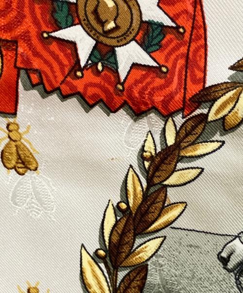 HERMES（エルメス）HERMES (エルメス) カレ90 NAPOLEON/ナポレオン グリーン×ホワイト サイズ:-の古着・服飾アイテム