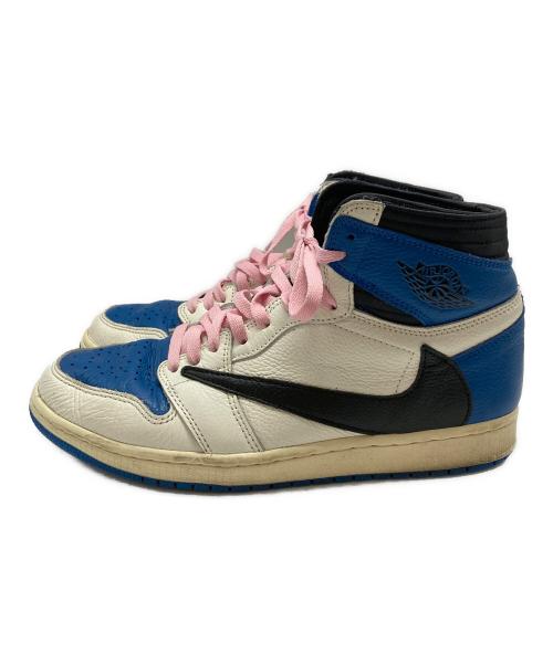 NIKE（ナイキ）NIKE (ナイキ) FRAGMENTS (フラグメント) Travis Scott (トラヴィススコット) AIR JORDAN 1 RETRO HIGH OG SP ブルー×ホワイト サイズ:SIZE 28cmの古着・服飾アイテム