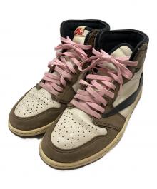 NIKE×Travis Scott（ナイキ×トラヴィススコット）の古着「Air Jordan 1 Retro High OG TS SP "Sail/Dark Mocha"」｜ブラウン×ホワイト
