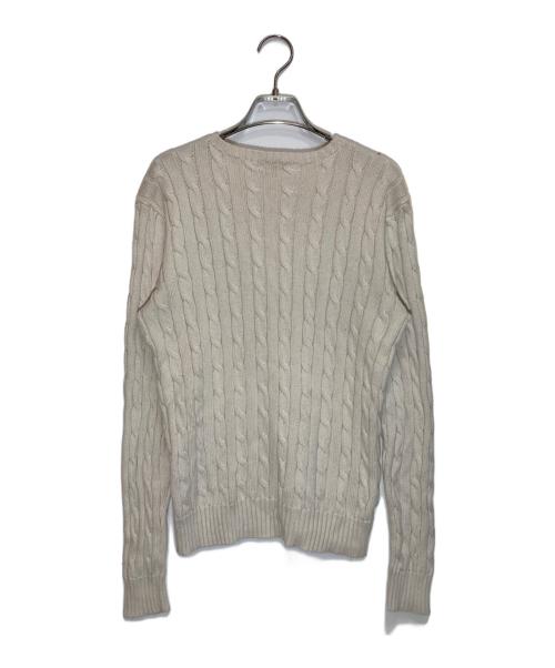 POLO RALPH LAUREN（ポロ・ラルフローレン）POLO RALPH LAUREN (ポロ・ラルフローレン) コットンケーブルニット アイボリー サイズ:SIZE Lの古着・服飾アイテム