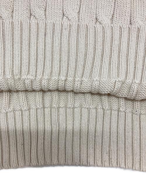 POLO RALPH LAUREN（ポロ・ラルフローレン）POLO RALPH LAUREN (ポロ・ラルフローレン) コットンケーブルニット アイボリー サイズ:SIZE Lの古着・服飾アイテム