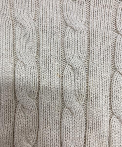 POLO RALPH LAUREN（ポロ・ラルフローレン）POLO RALPH LAUREN (ポロ・ラルフローレン) コットンケーブルニット アイボリー サイズ:SIZE Lの古着・服飾アイテム