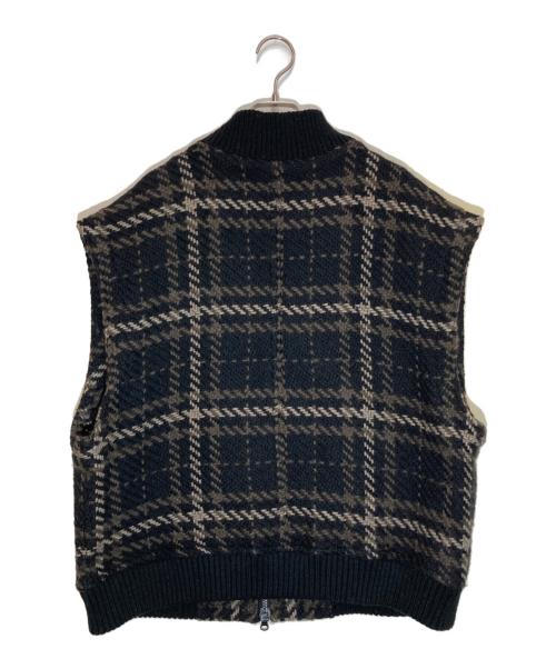 john branigan（ジョンブラニガン）John Branigan (ジョンブラニガン) チェックベスト ブラック サイズ:SIZE Mの古着・服飾アイテム