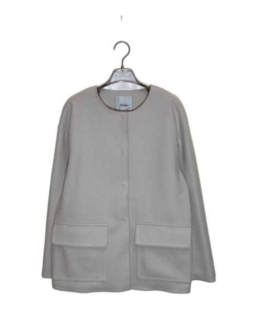 Leilian（レリアン）LEILIAN (レリアン) ボクシーノーカラージャケット アイボリー サイズ:SIZE 9の古着・服飾アイテム